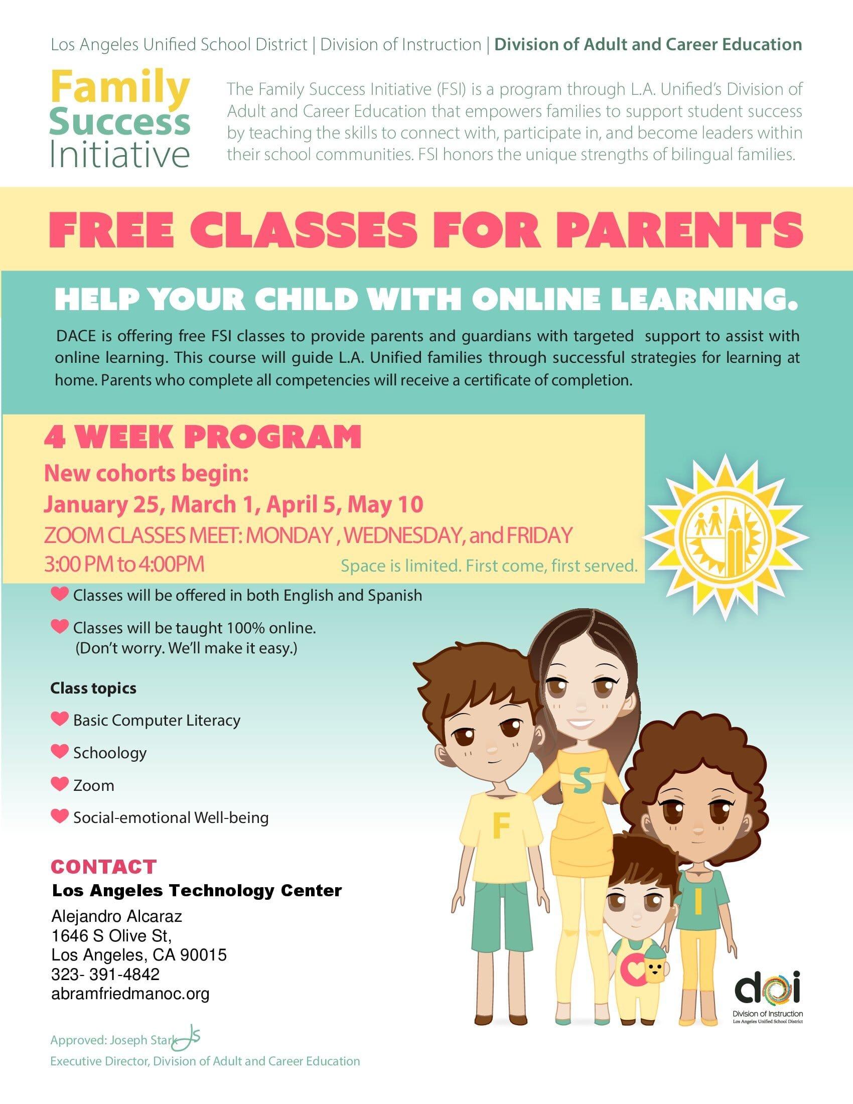 FSI Free Parent Classes 